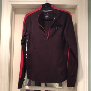 Nike running drifit pullover half zip